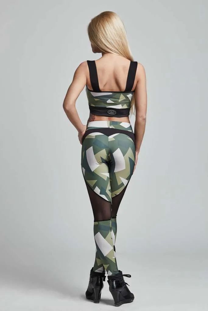 Leggins BRAVE Military Green (Gym Provocateur)